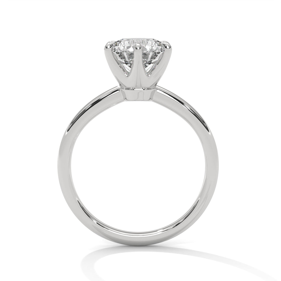 Rose Gold Round Cut Six Prong Classic Solitaire Engagement & Anniversary Ring