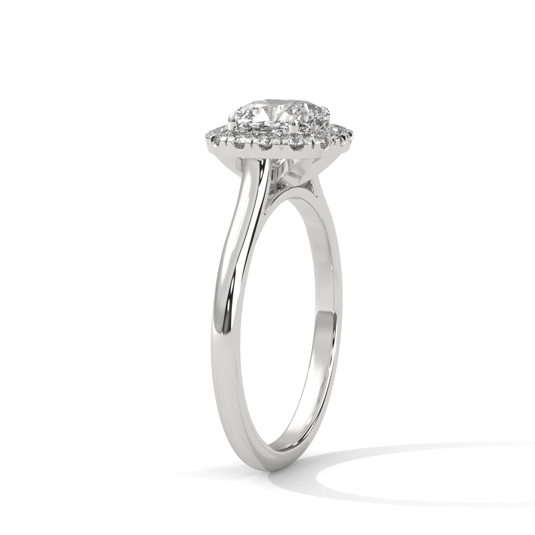 Rose Gold Cushion Cut Diamond Halo Solitaire Engagement & Anniversary Ring
