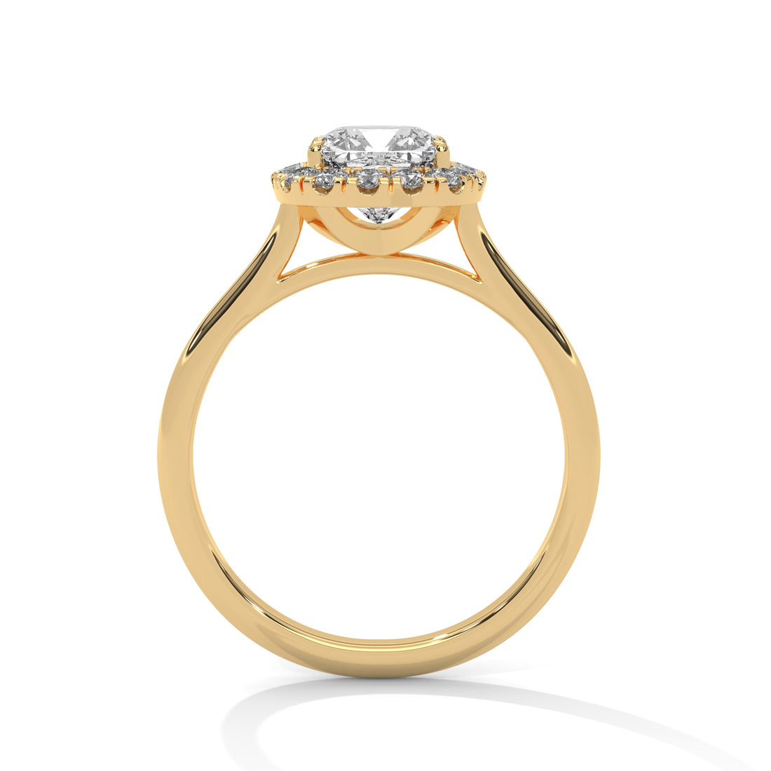 Rose Gold Cushion Cut Diamond Halo Solitaire Engagement & Anniversary Ring