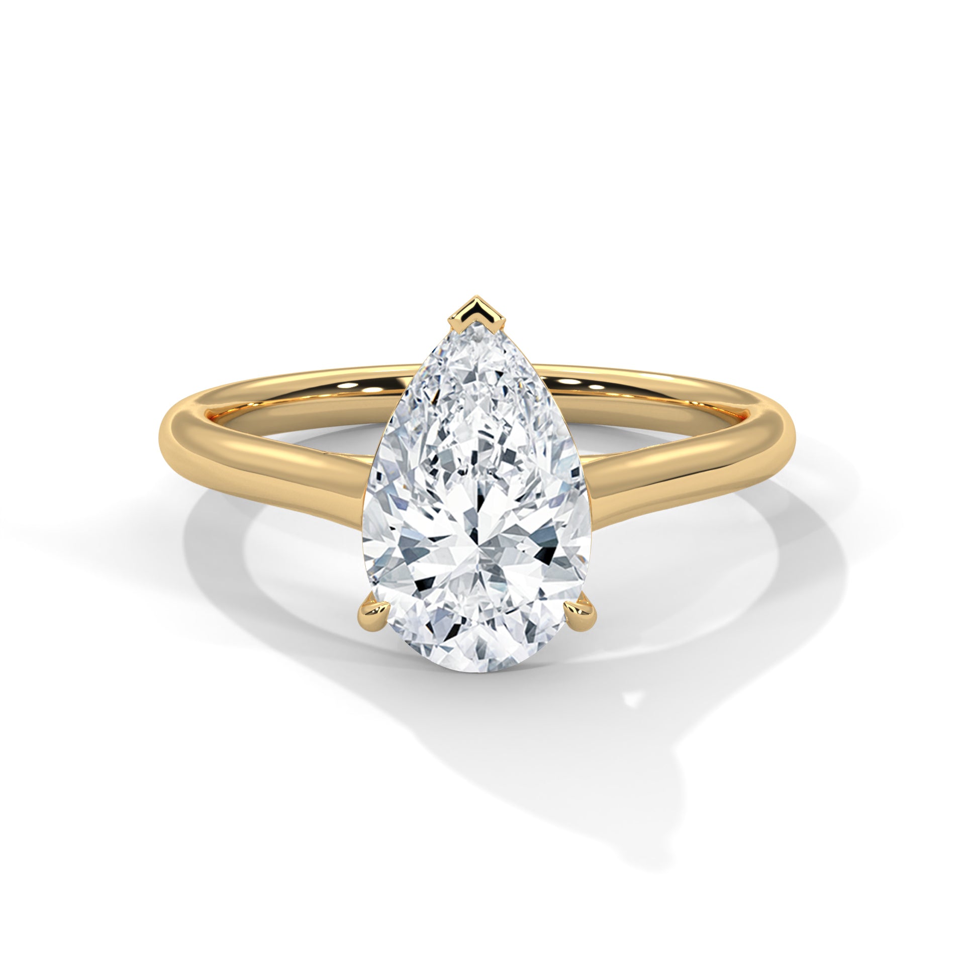 Pear Cut Solitaire Engagement & Anniversary Ring