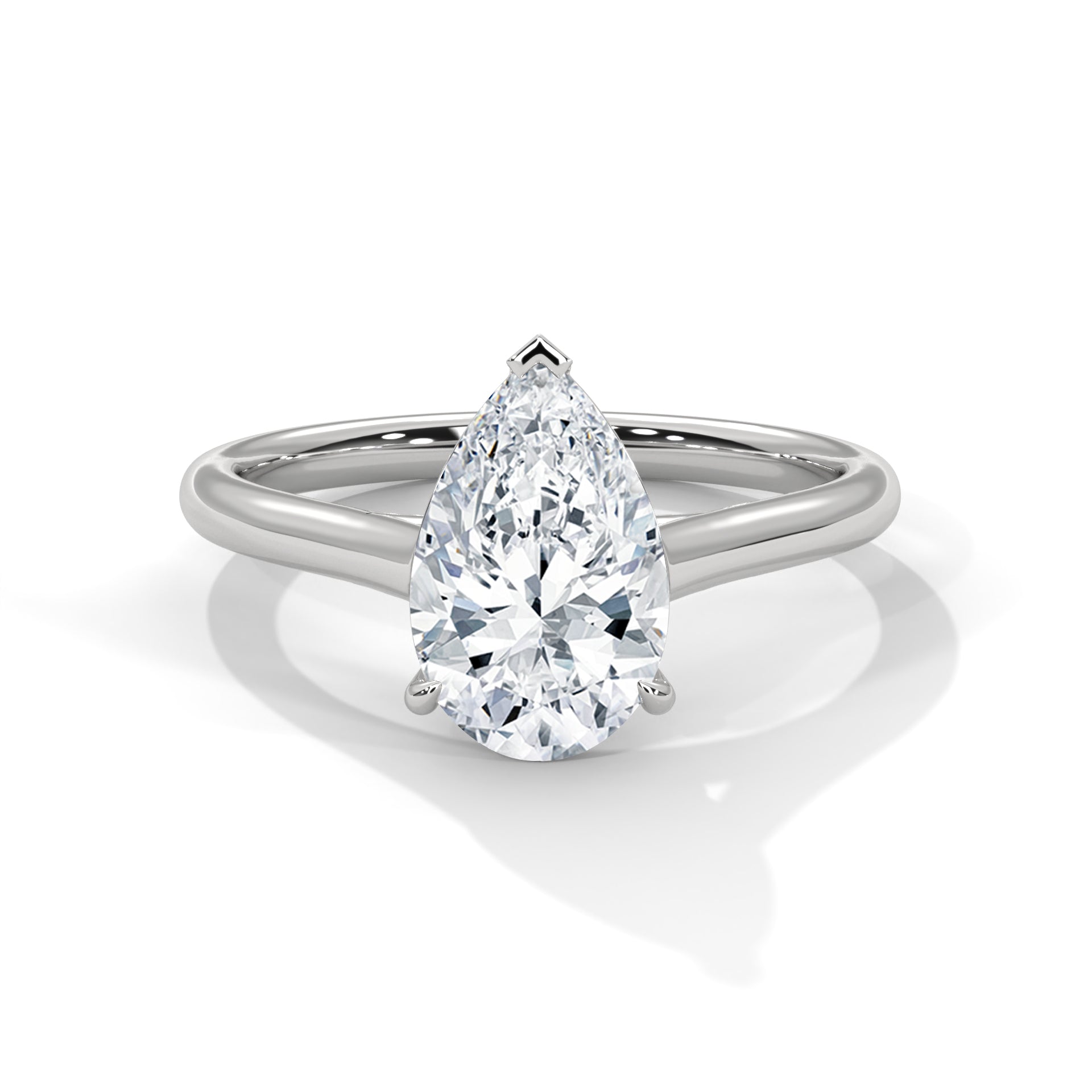 Pear Cut Solitaire Engagement & Anniversary Ring