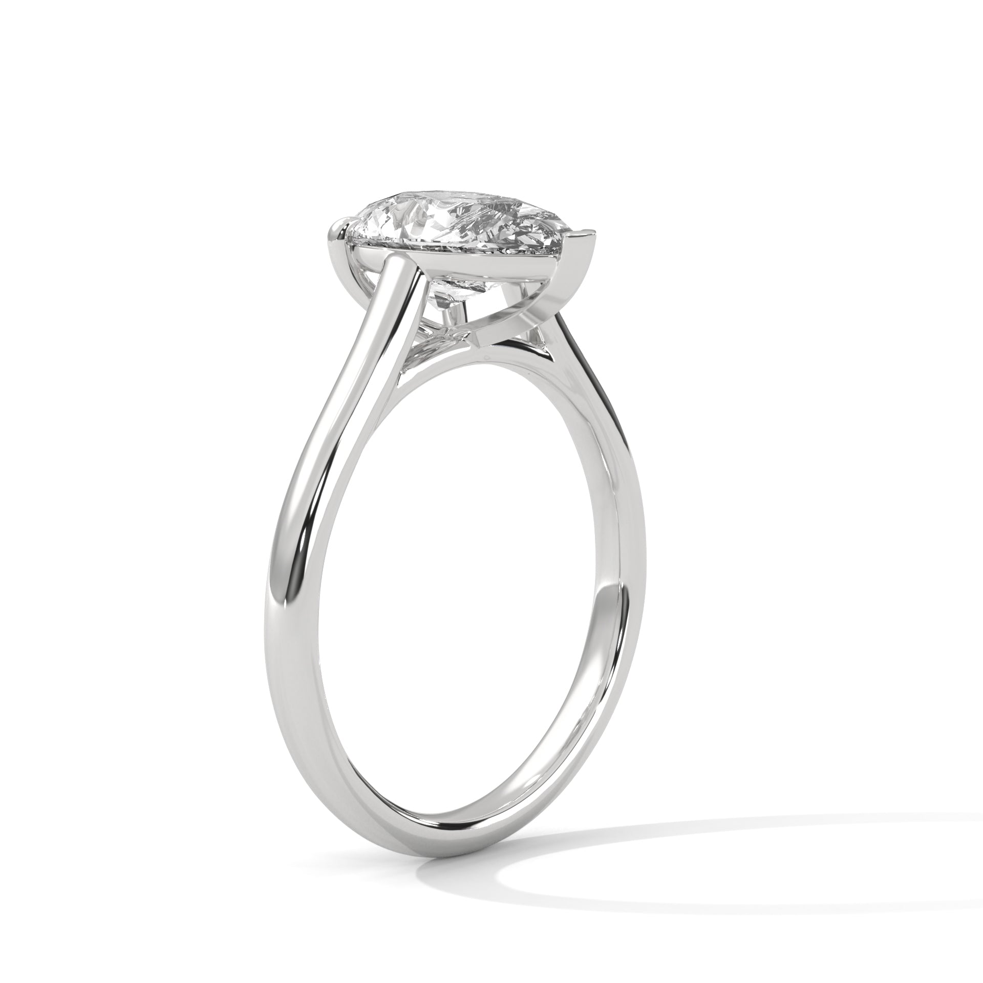 Pear Cut Solitaire Engagement & Anniversary Ring