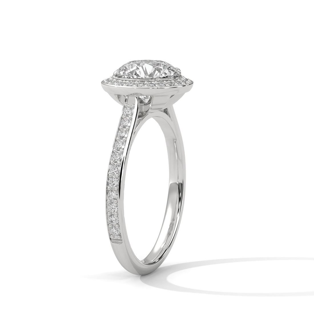 Round Cut Halo Pavé Engagement & Anniversary Ring