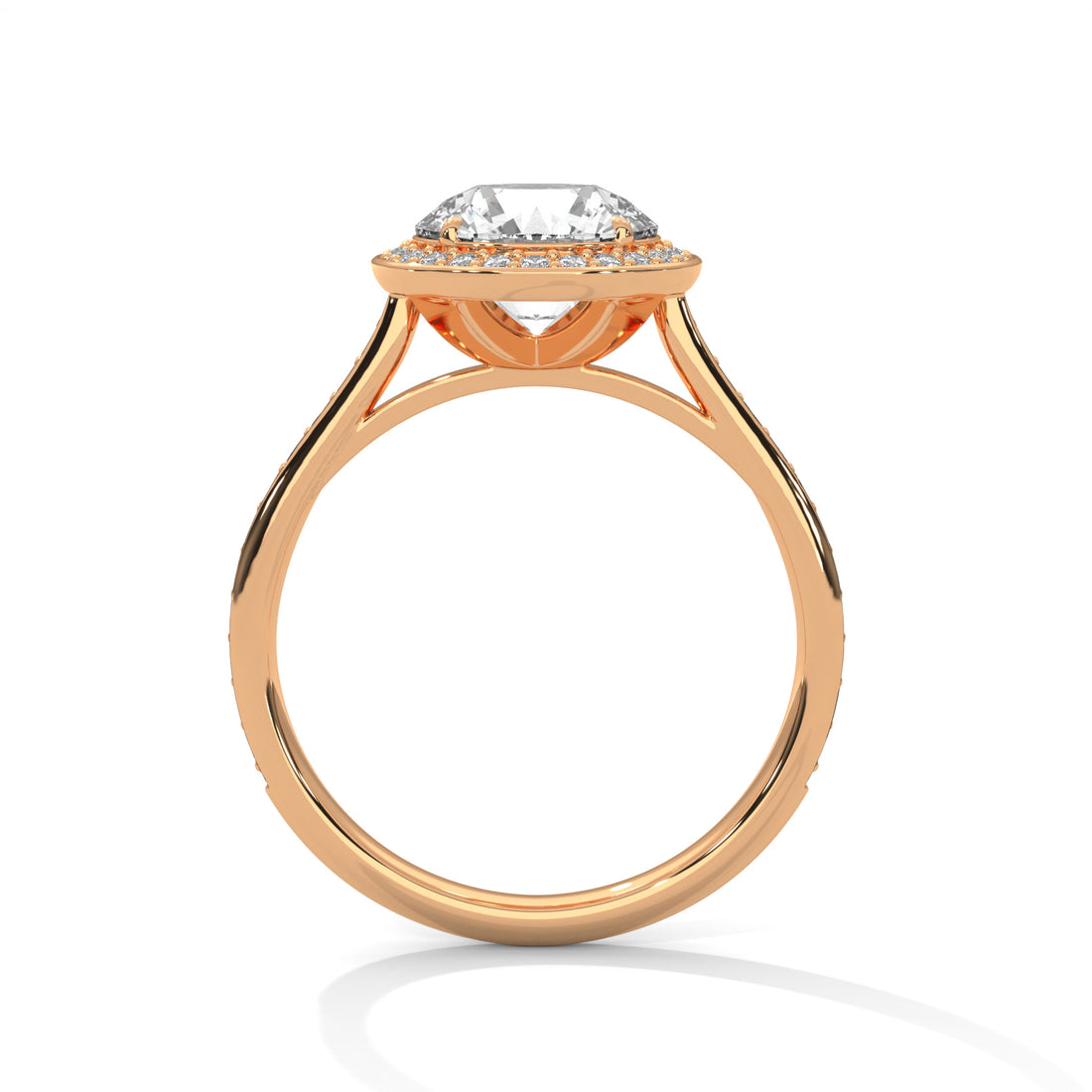 Round Cut Halo Pavé Engagement & Anniversary Ring