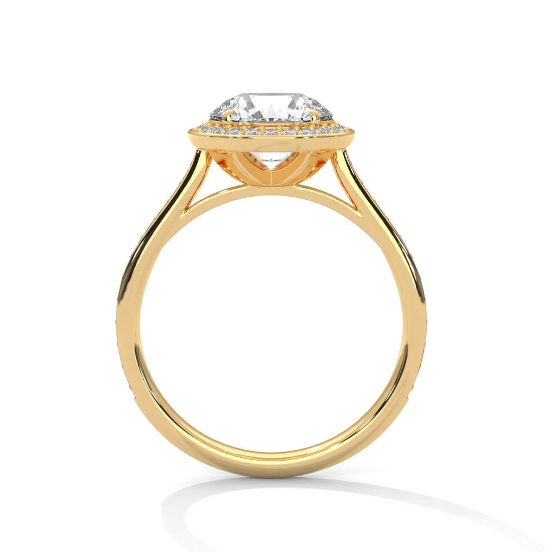 Round Cut Halo Pavé Engagement & Anniversary Ring