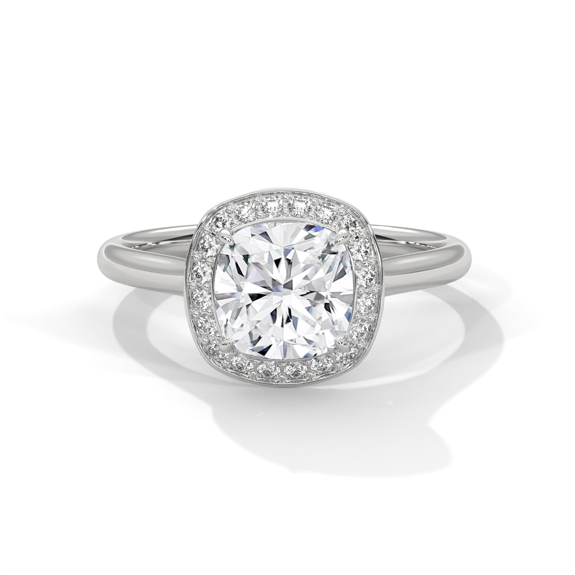 Cushion Cut Halo Engagement & Anniversary Ring