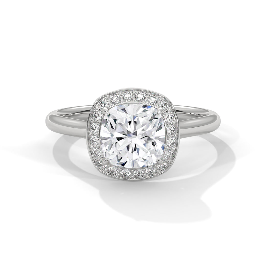 Cushion Cut Halo Engagement & Anniversary Ring