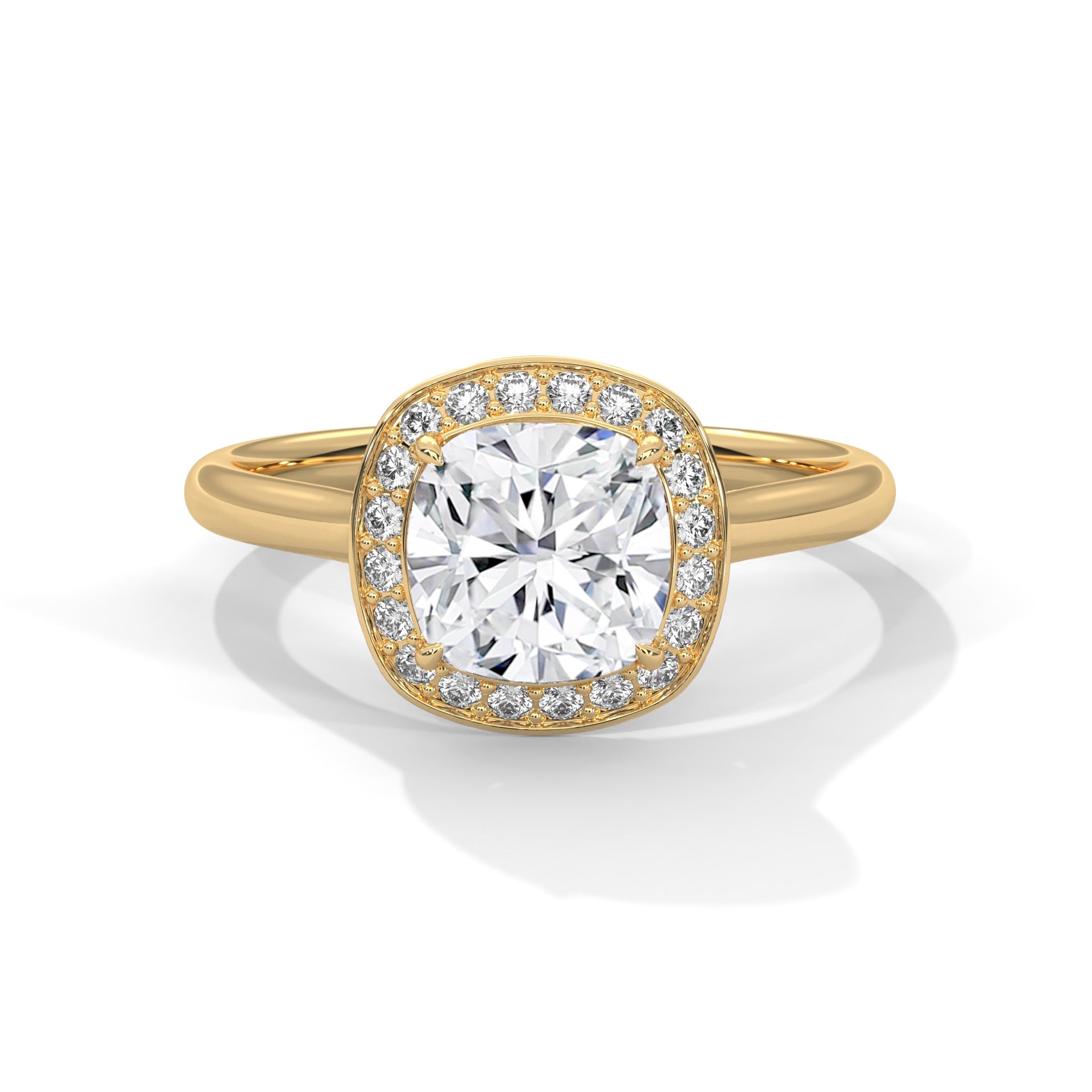 Cushion Cut Halo Engagement & Anniversary Ring