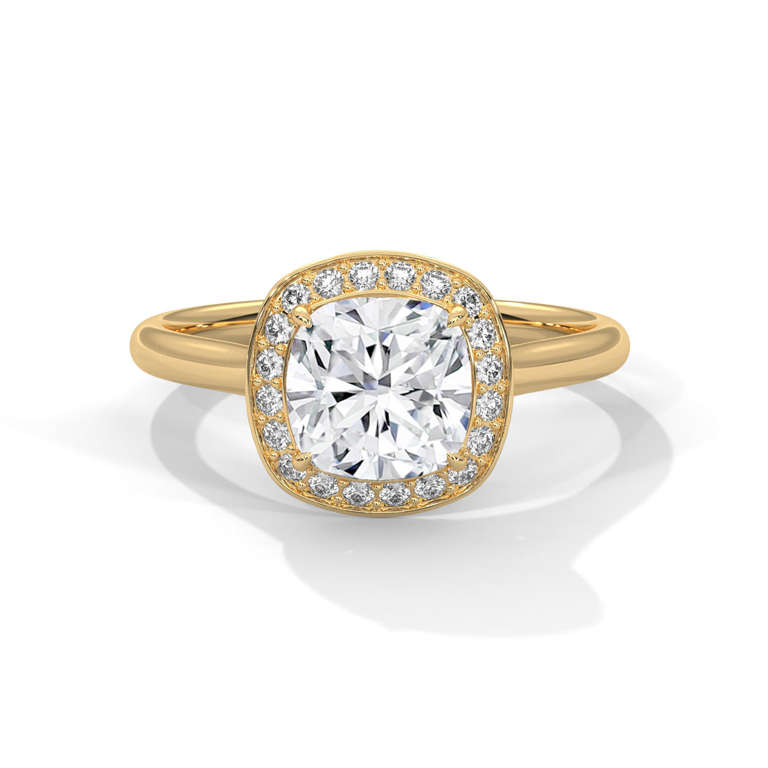 Cushion Cut Halo Engagement & Anniversary Ring