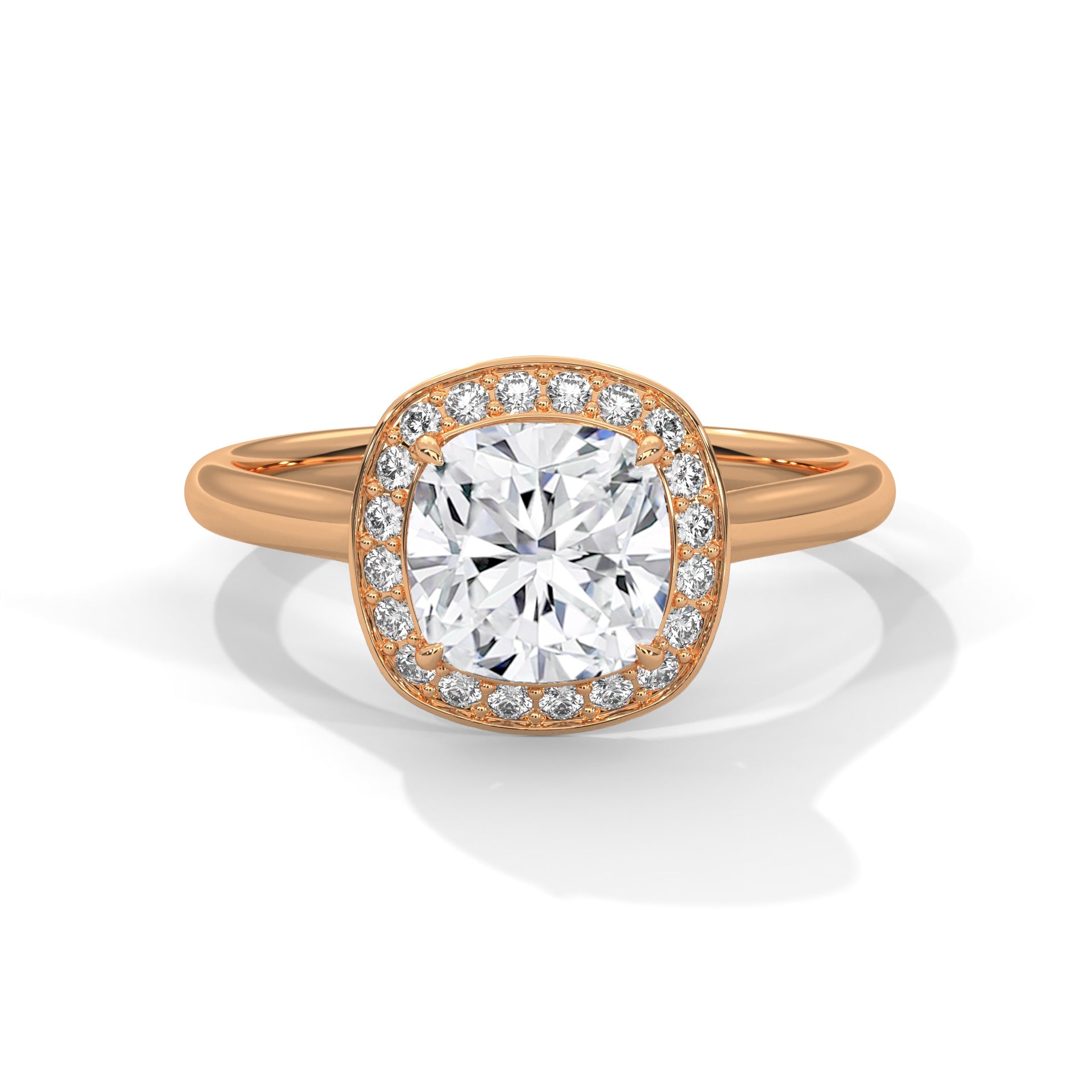 Cushion Cut Halo Engagement & Anniversary Ring