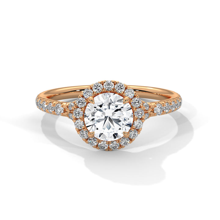 Round Cut Halo Pavé Engagement & Anniversary Ring