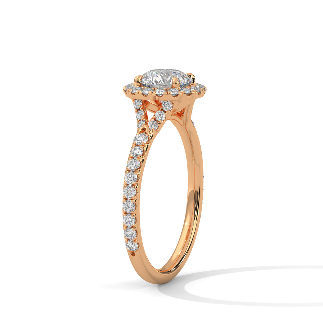 Round Cut Halo Pavé Engagement & Anniversary Ring