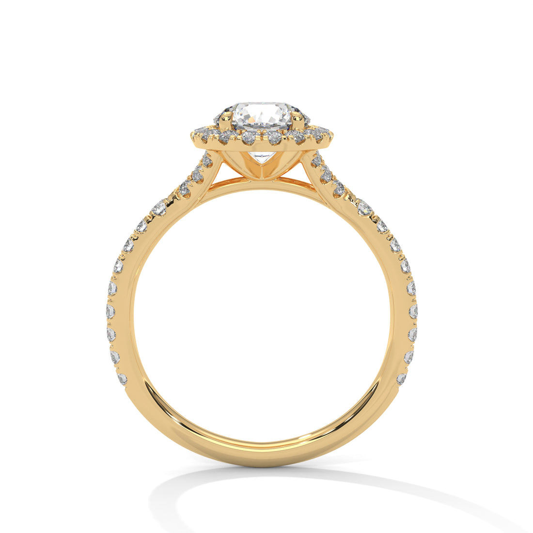 Round Cut Halo Pavé Engagement & Anniversary Ring