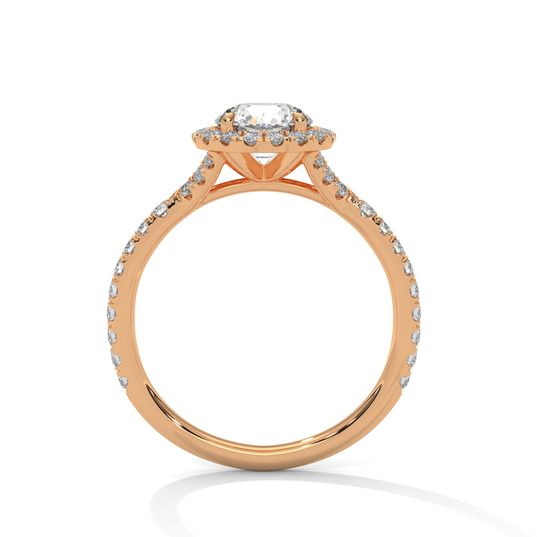 Round Cut Halo Pavé Engagement & Anniversary Ring