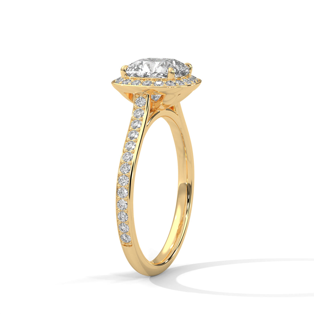 Cushion Cut Halo Pave Engagement & Anniversary Ring