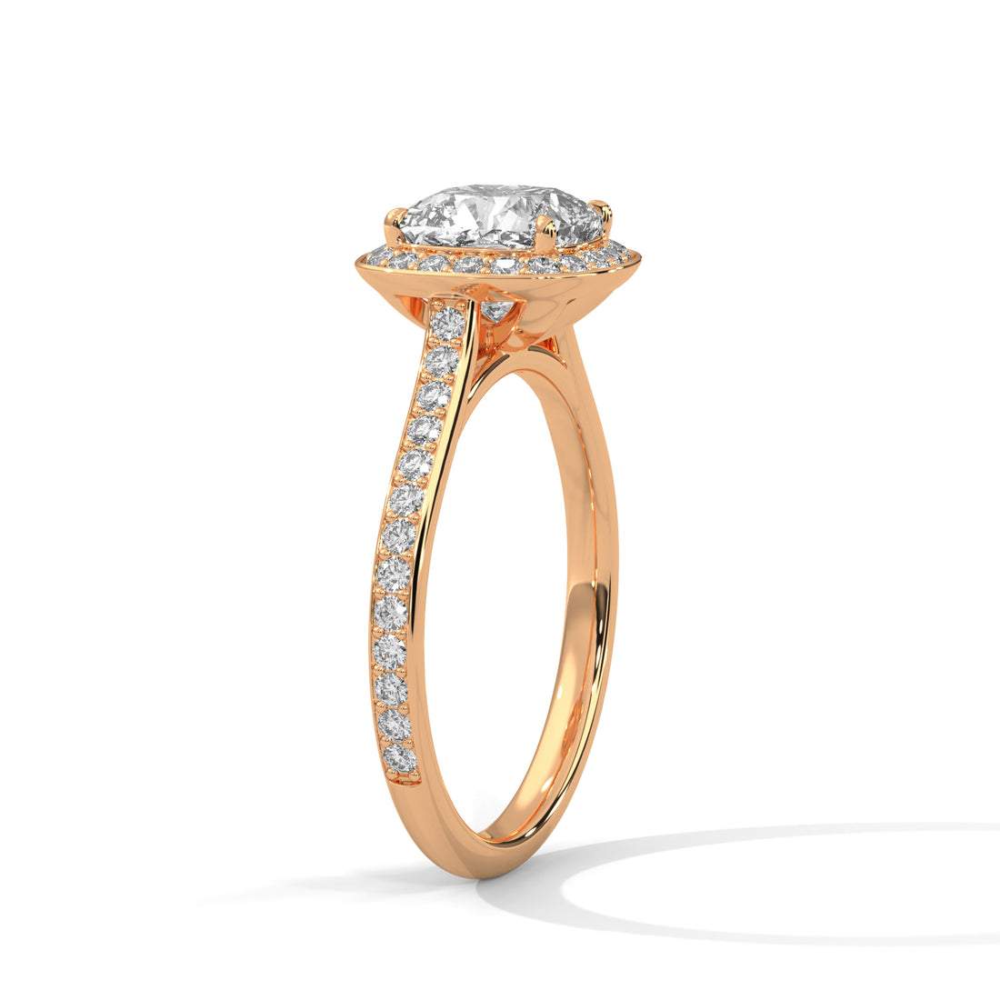 Cushion Cut Halo Pave Engagement & Anniversary Ring
