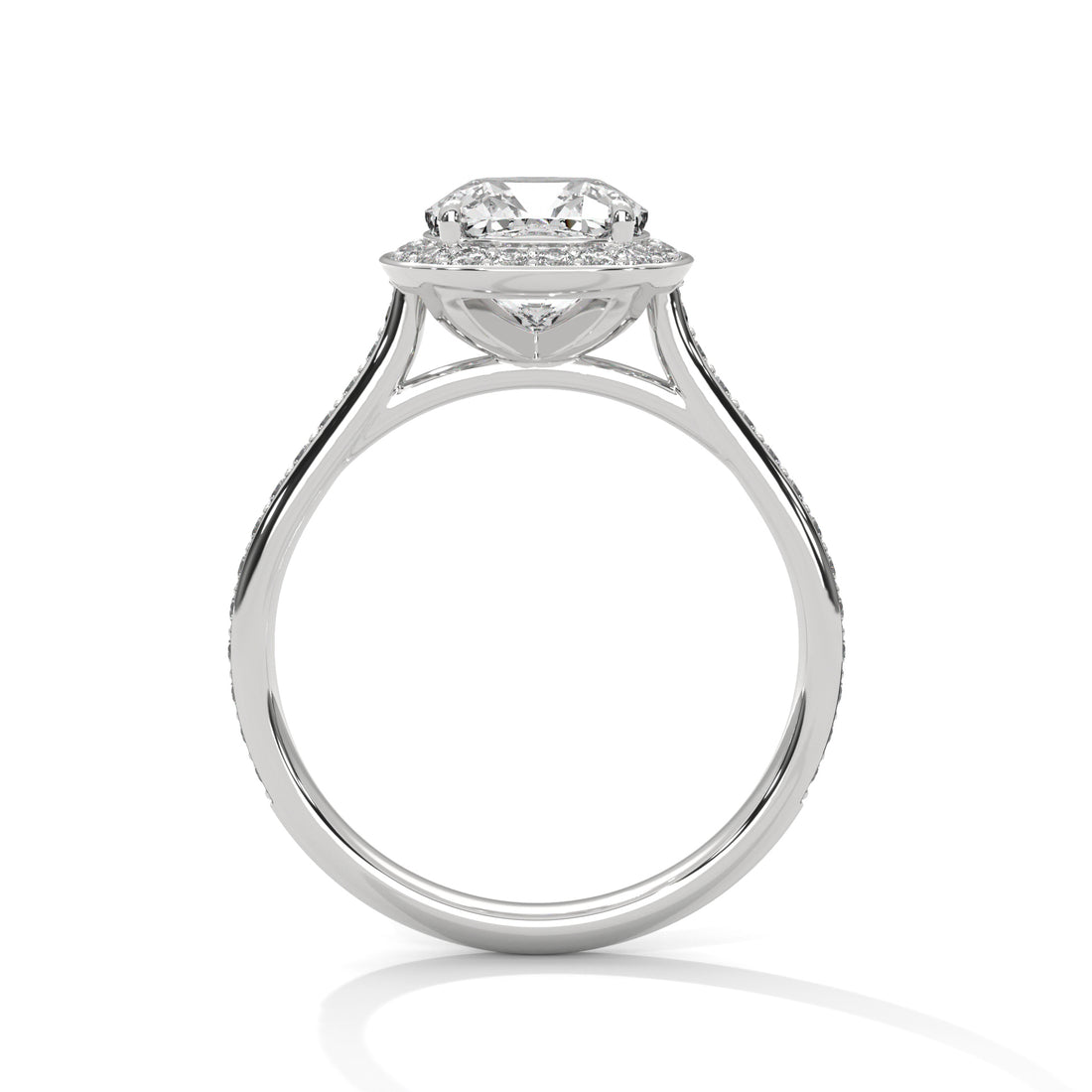 Cushion Cut Halo Pave Engagement & Anniversary Ring