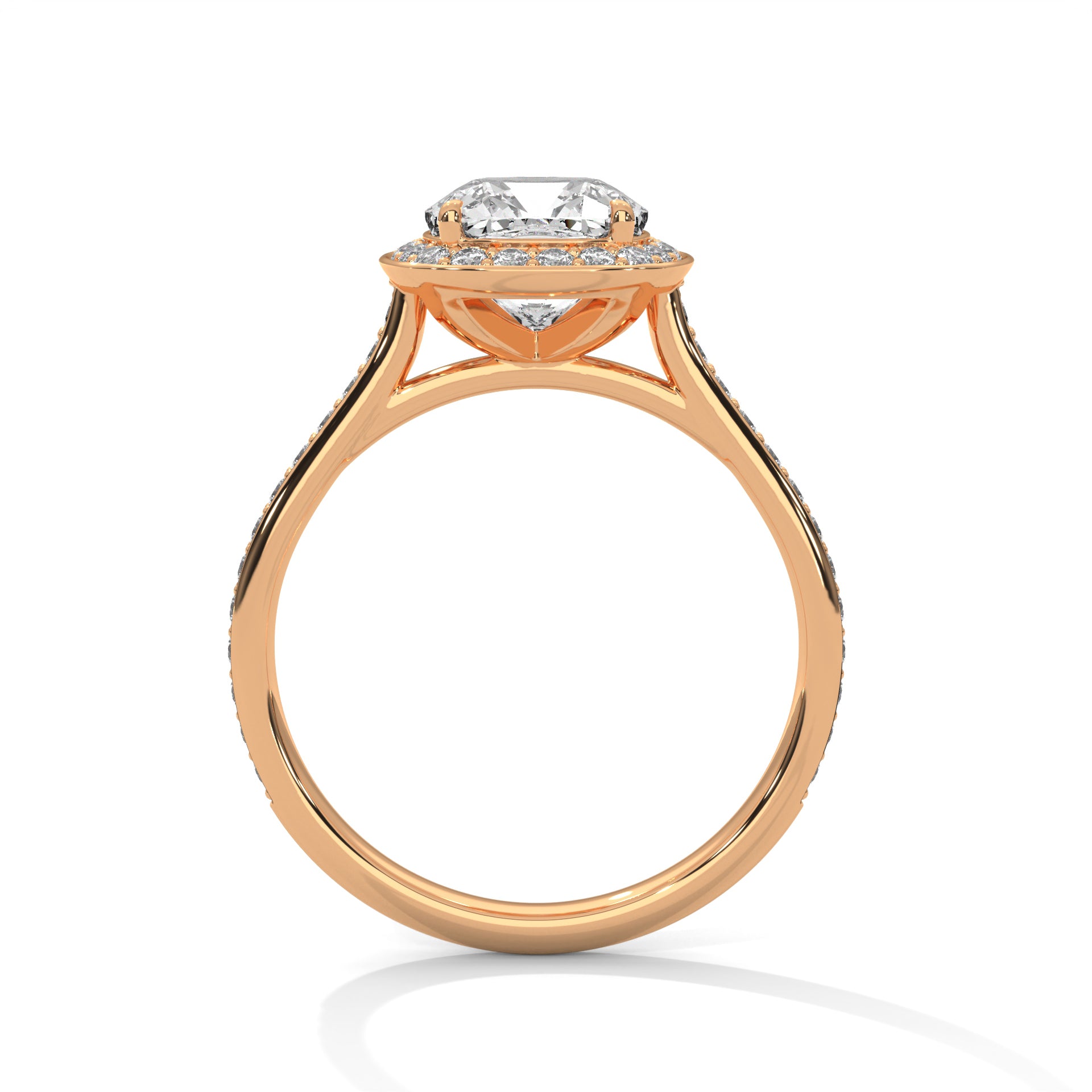 Cushion Cut Halo Pave Engagement & Anniversary Ring