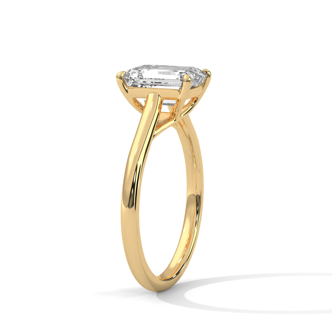 Emerald Cut Solitaire Engagement & Anniversary Ring