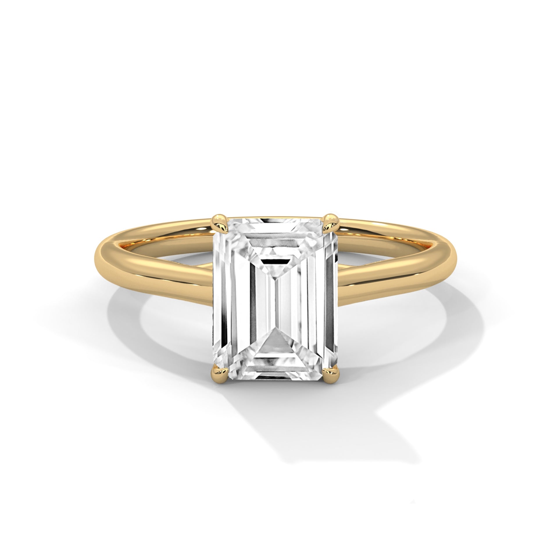 Emerald Cut Solitaire Engagement & Anniversary Ring