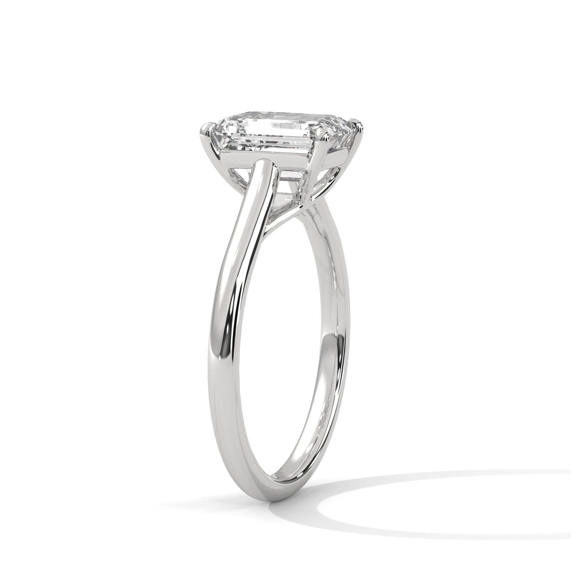 Emerald Cut Solitaire Engagement & Anniversary Ring
