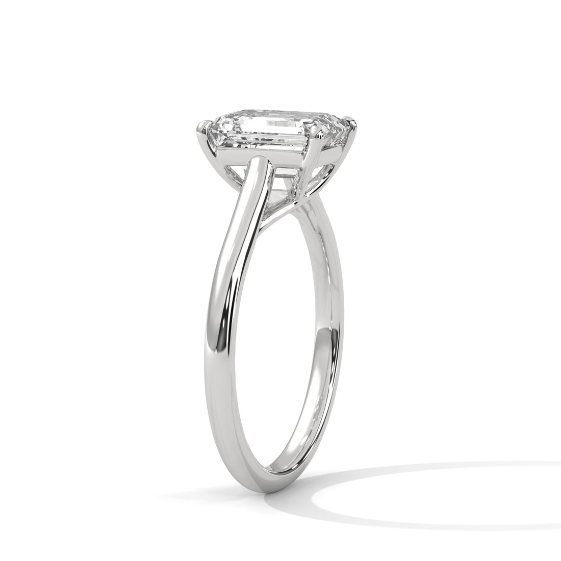 Emerald Cut Solitaire Engagement & Anniversary Ring