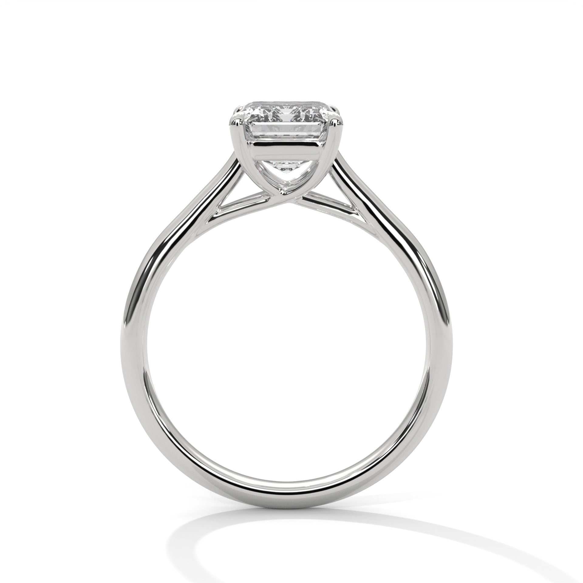 Emerald Cut Solitaire Engagement & Anniversary Ring