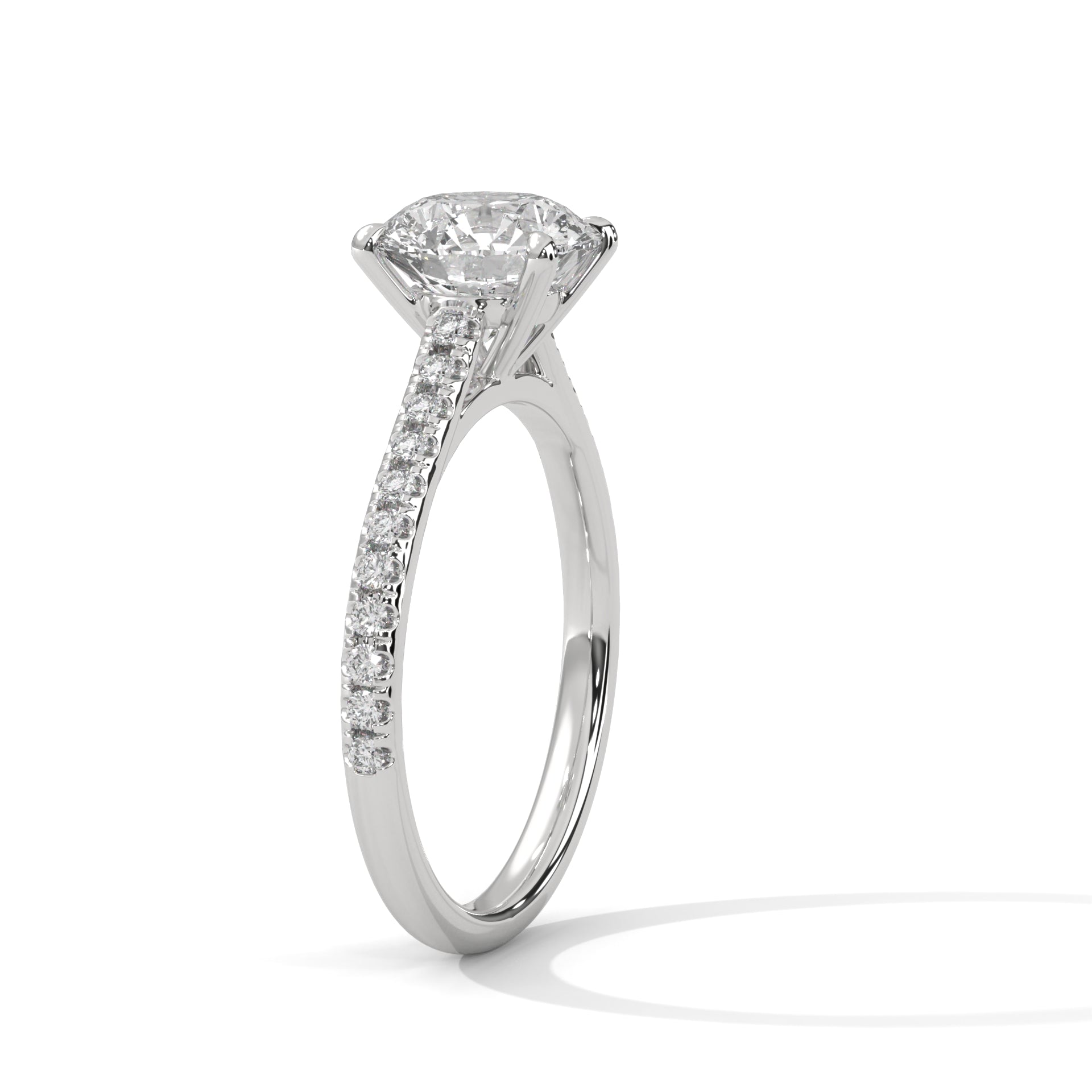 Rose Gold Oval Cut Three Stone Pear Side Engagement & Anniversary Ring