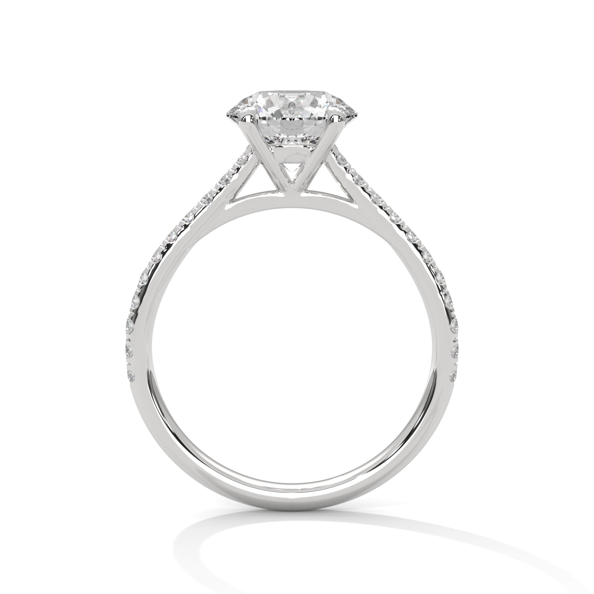 Rose Gold Oval Cut Three Stone Pear Side Engagement & Anniversary Ring