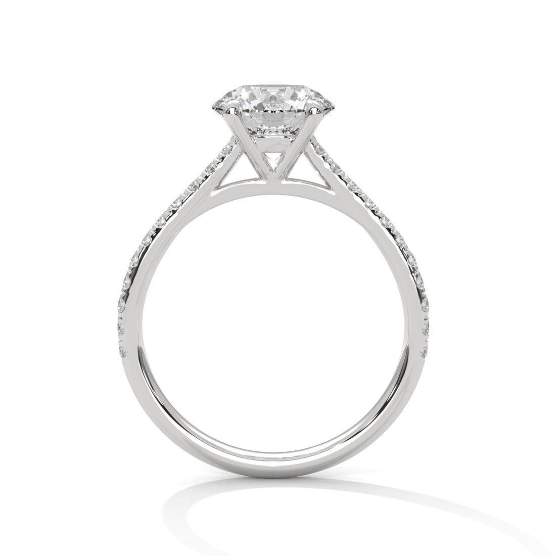 Rose Gold Oval Cut Three Stone Pear Side Engagement & Anniversary Ring