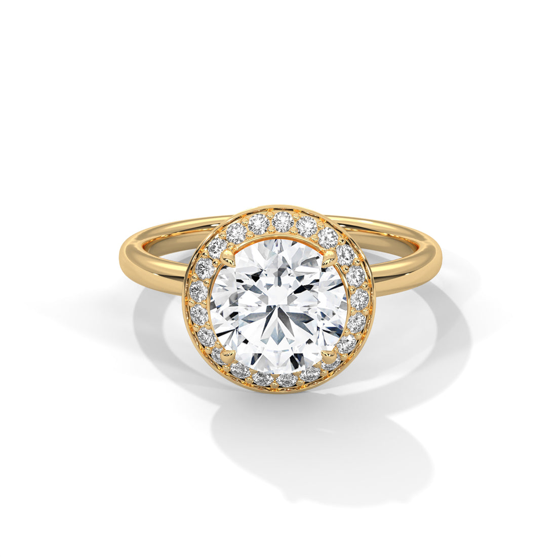 Rose Gold Oval Cut Halo Solitaire Engagement & Anniversary Ring