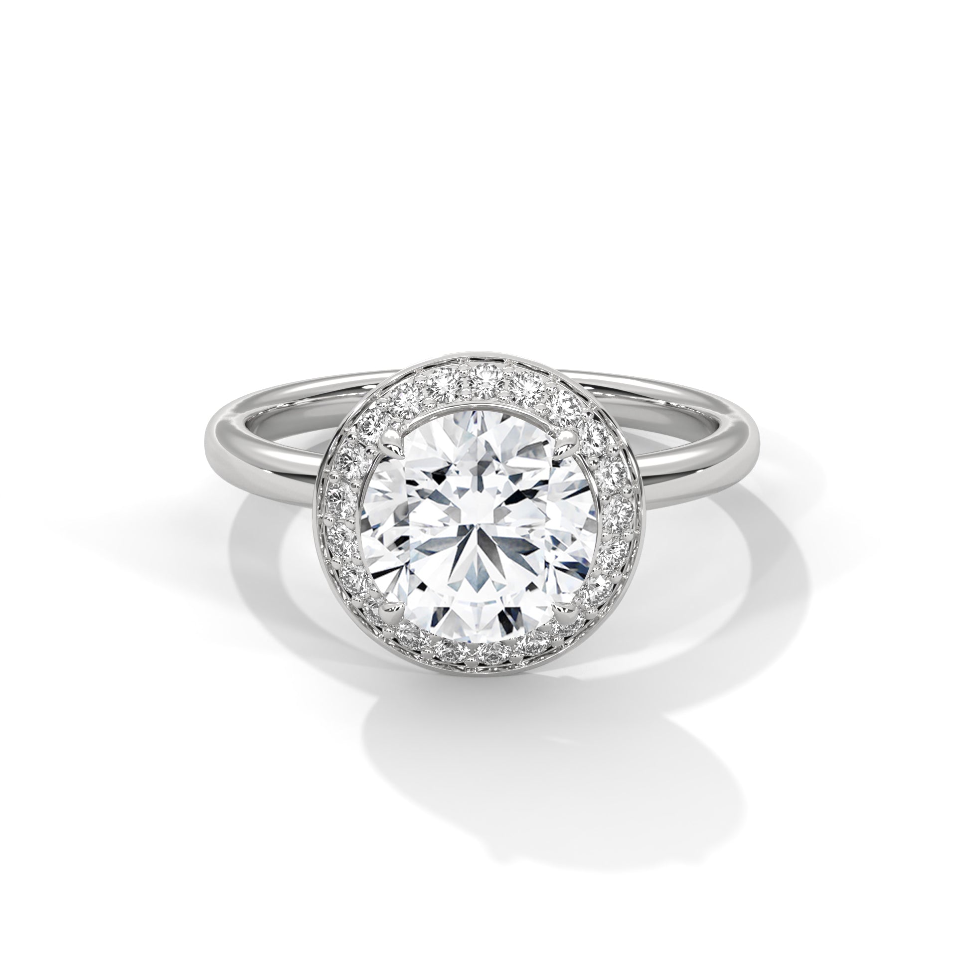 Rose Gold Oval Cut Halo Solitaire Engagement & Anniversary Ring