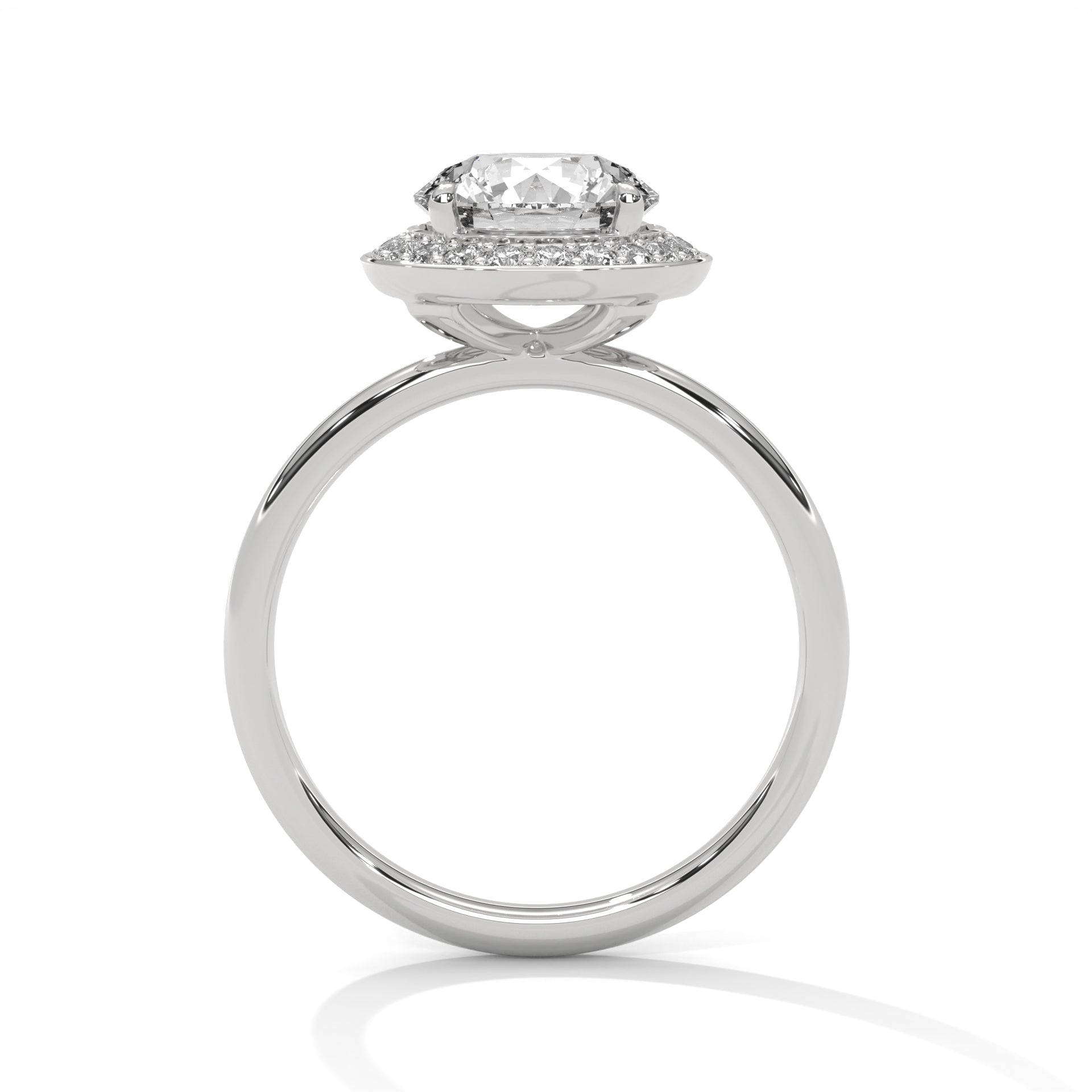 Rose Gold Oval Cut Halo Solitaire Engagement & Anniversary Ring