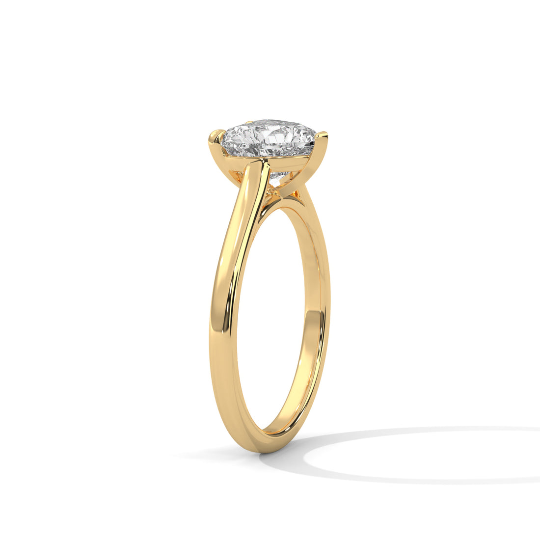 Heart Cut Solitaire Cathedral Engagement & Anniversary Ring in Rose Gold