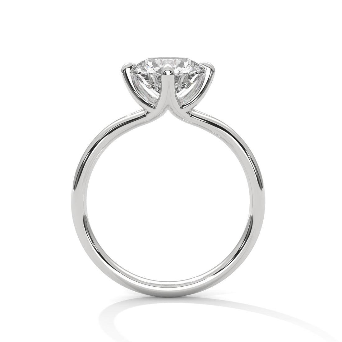 Round Cut Solitaire Cathedral Engagement & Anniversary Ring in Rose Gold