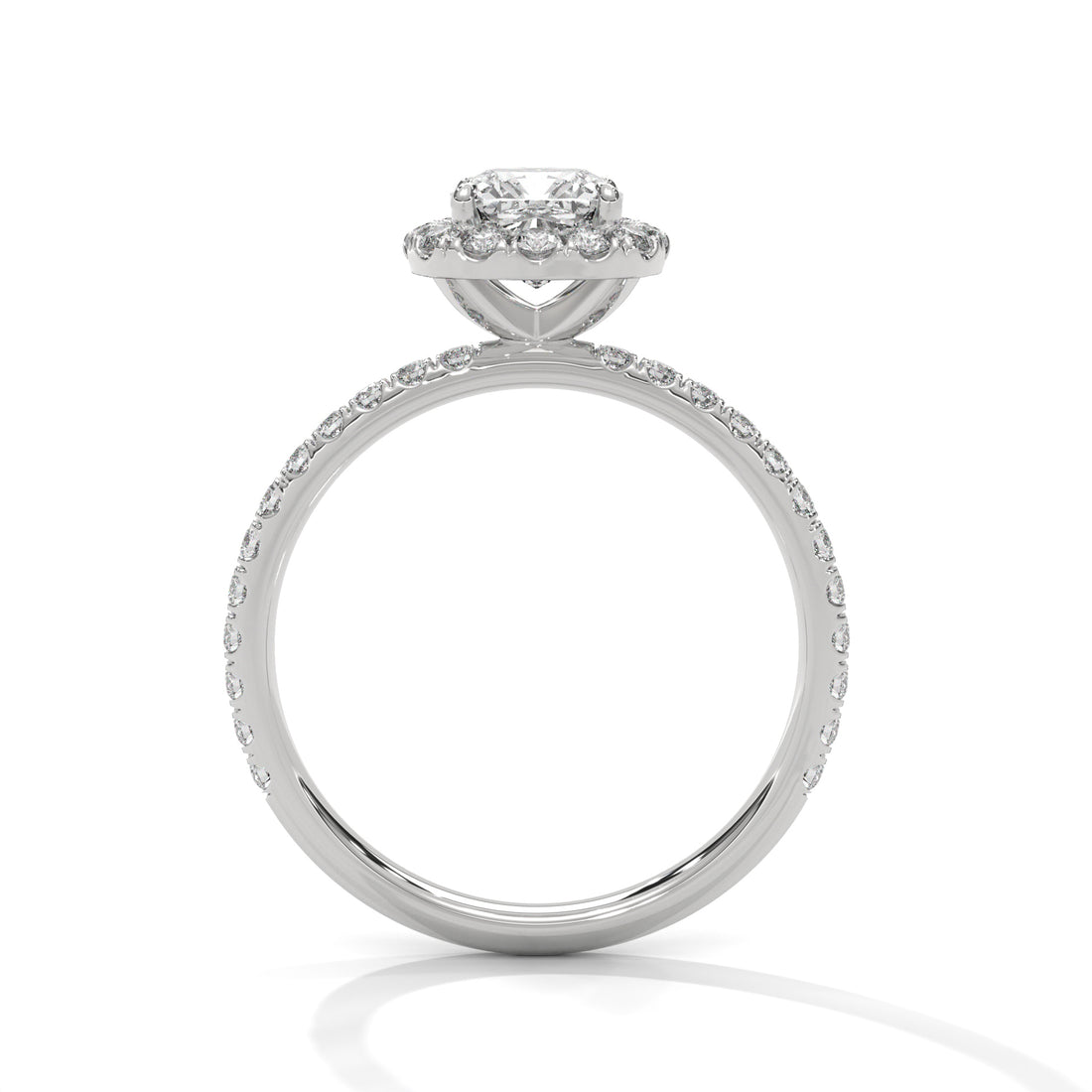 Rose Gold Cushion Cut Halo Pavé Engagement & Anniversary Ring