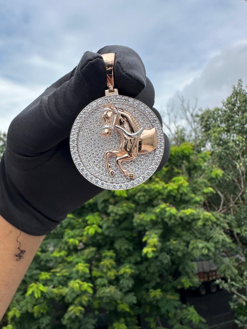 Rose Gold Horse Pendant