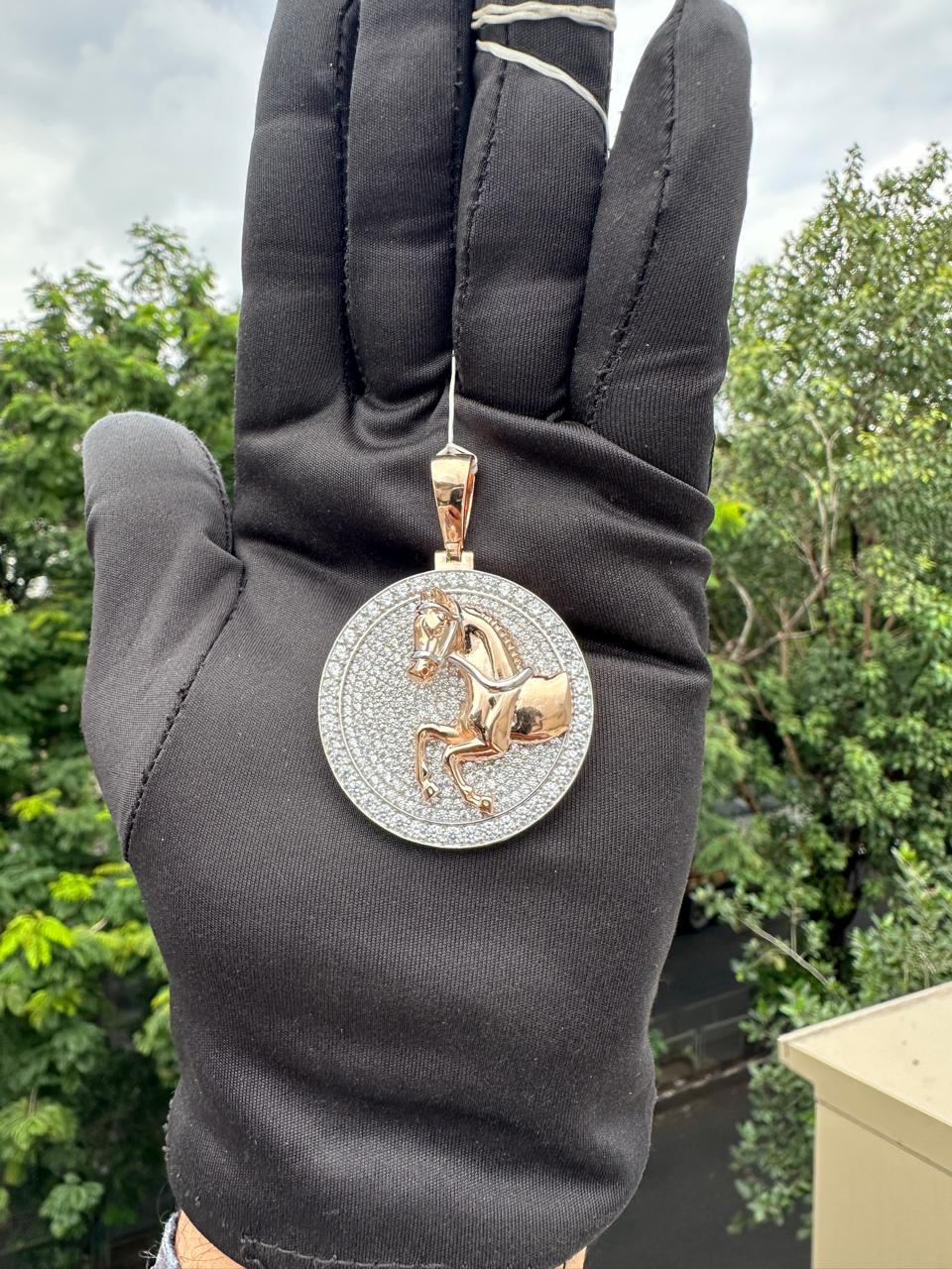 Rose Gold Horse Pendant