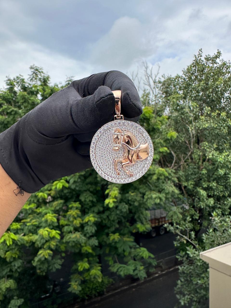 Rose Gold Horse Pendant