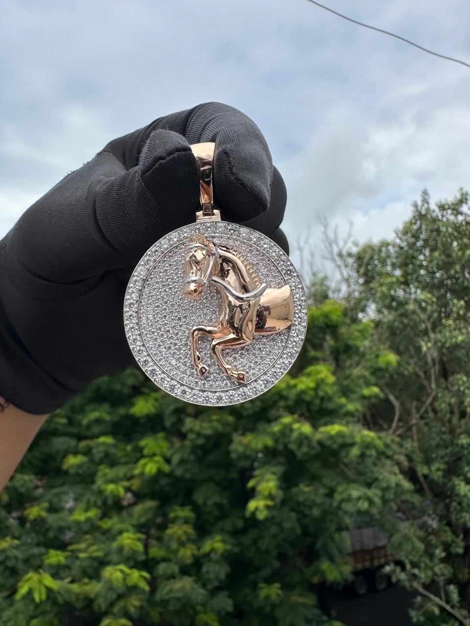 Rose Gold Horse Pendant