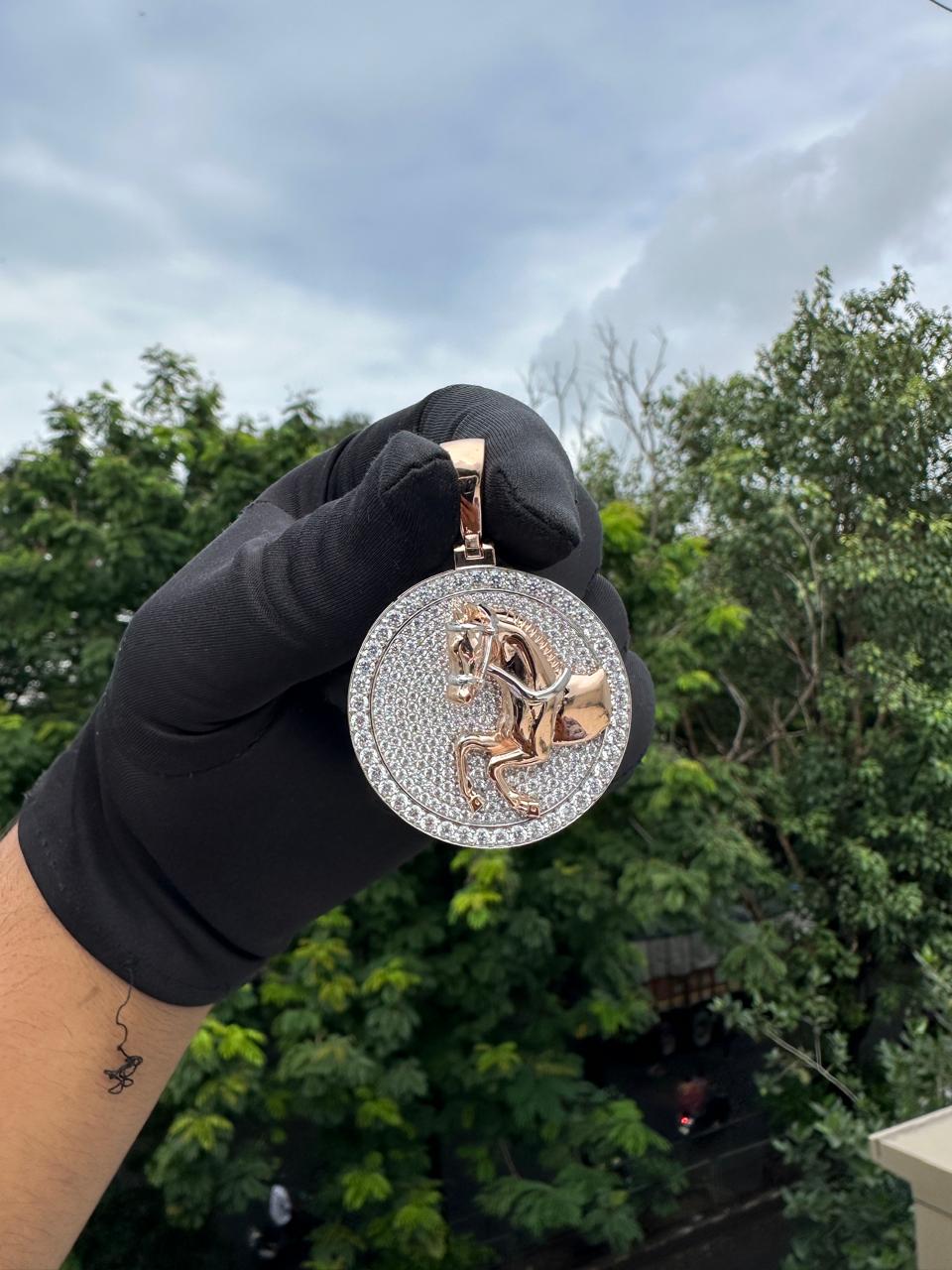 Rose Gold Horse Pendant