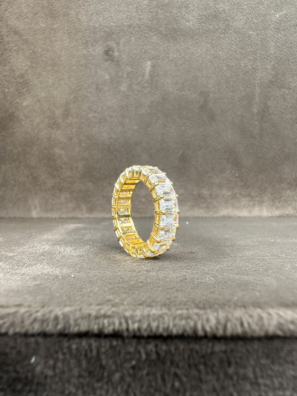 Emerald Cut Full Eternity Band Ring