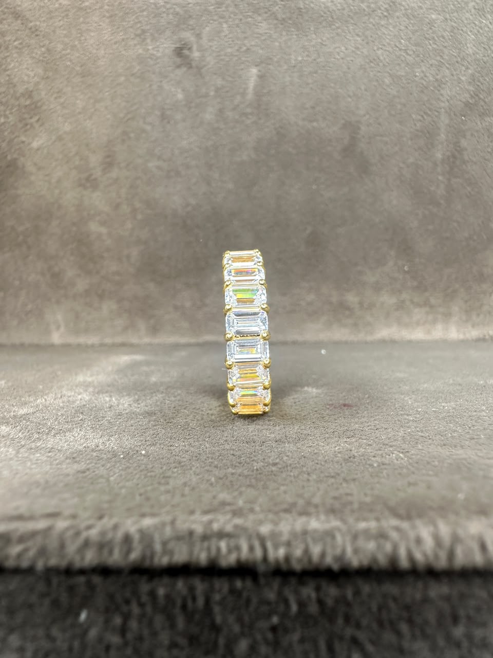 Emerald Cut Full Eternity Band Ring