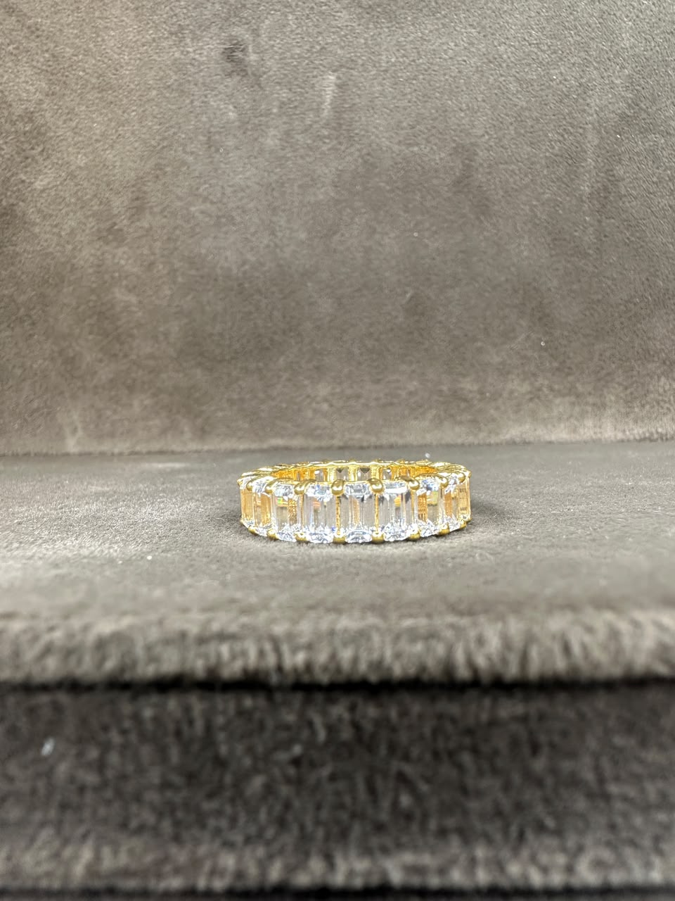 Emerald Cut Full Eternity Band Ring