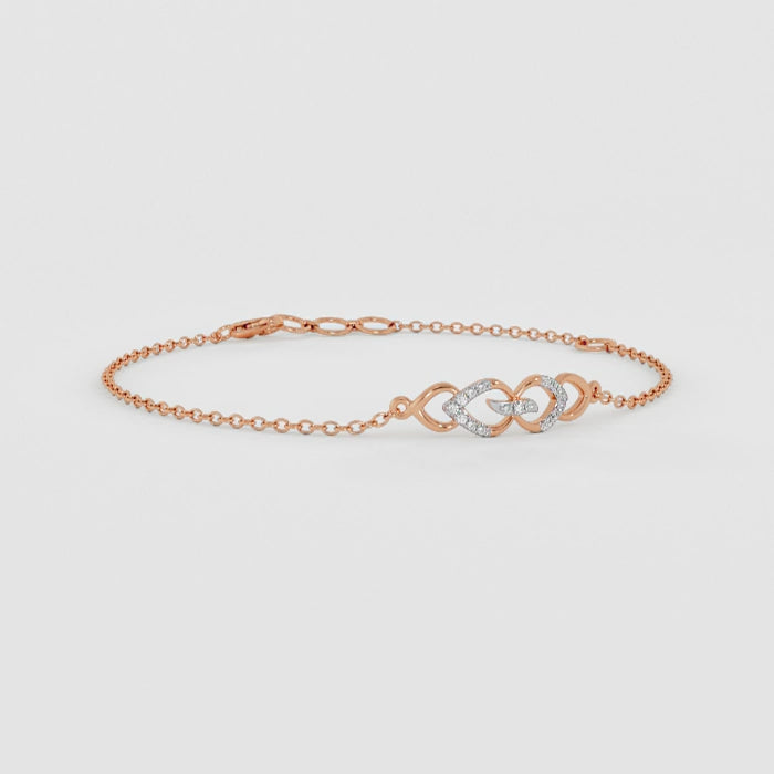 Interlocking Infinity Heart Chain Bracelet