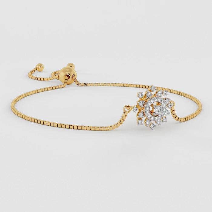 Radiant Starburst Halo Bolo Bracelet