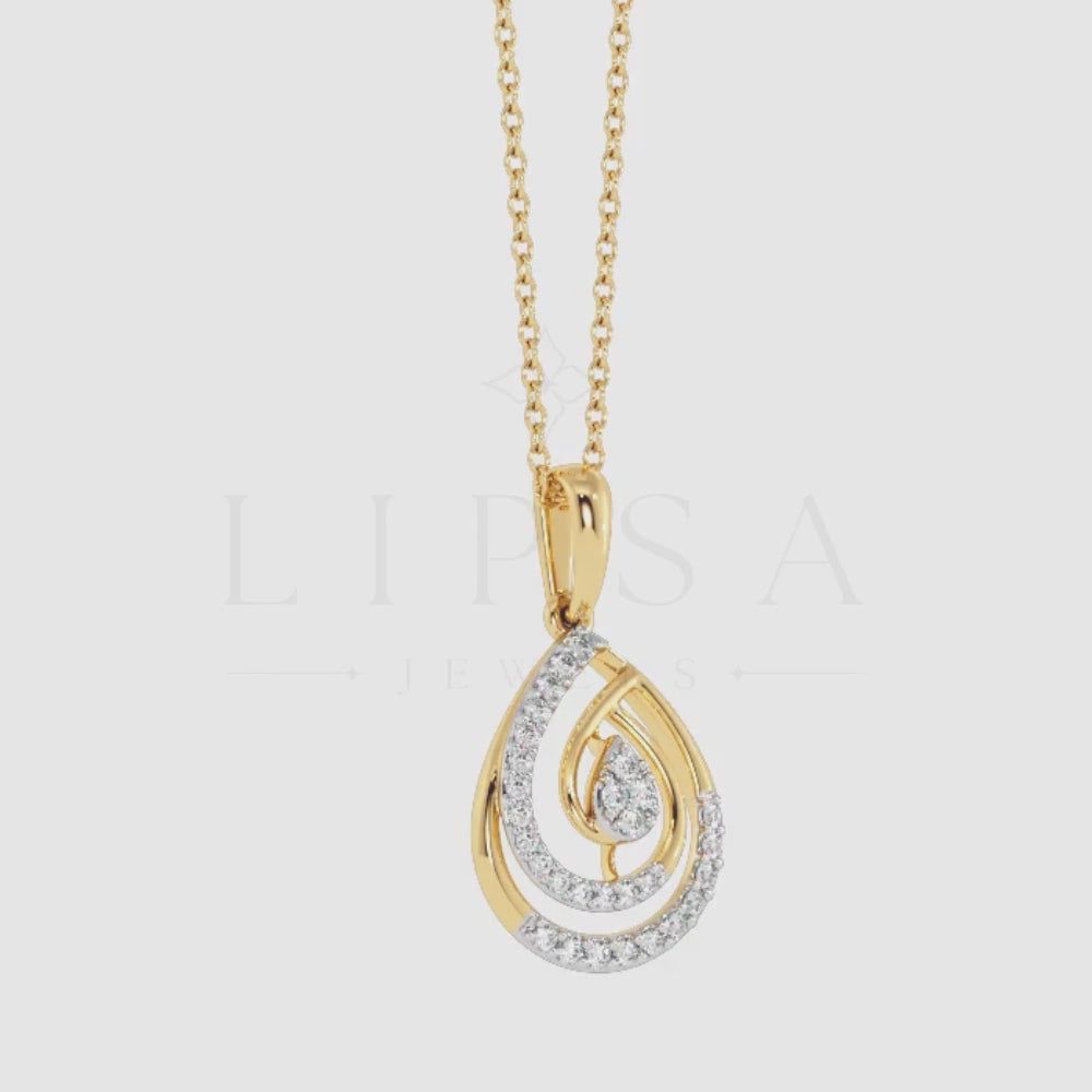 Swirl Teardrop Cluster Pendant