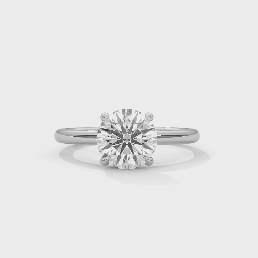Rose Gold Round Cut Classic Four-Prong Solitaire Engagement & Anniversary Ring