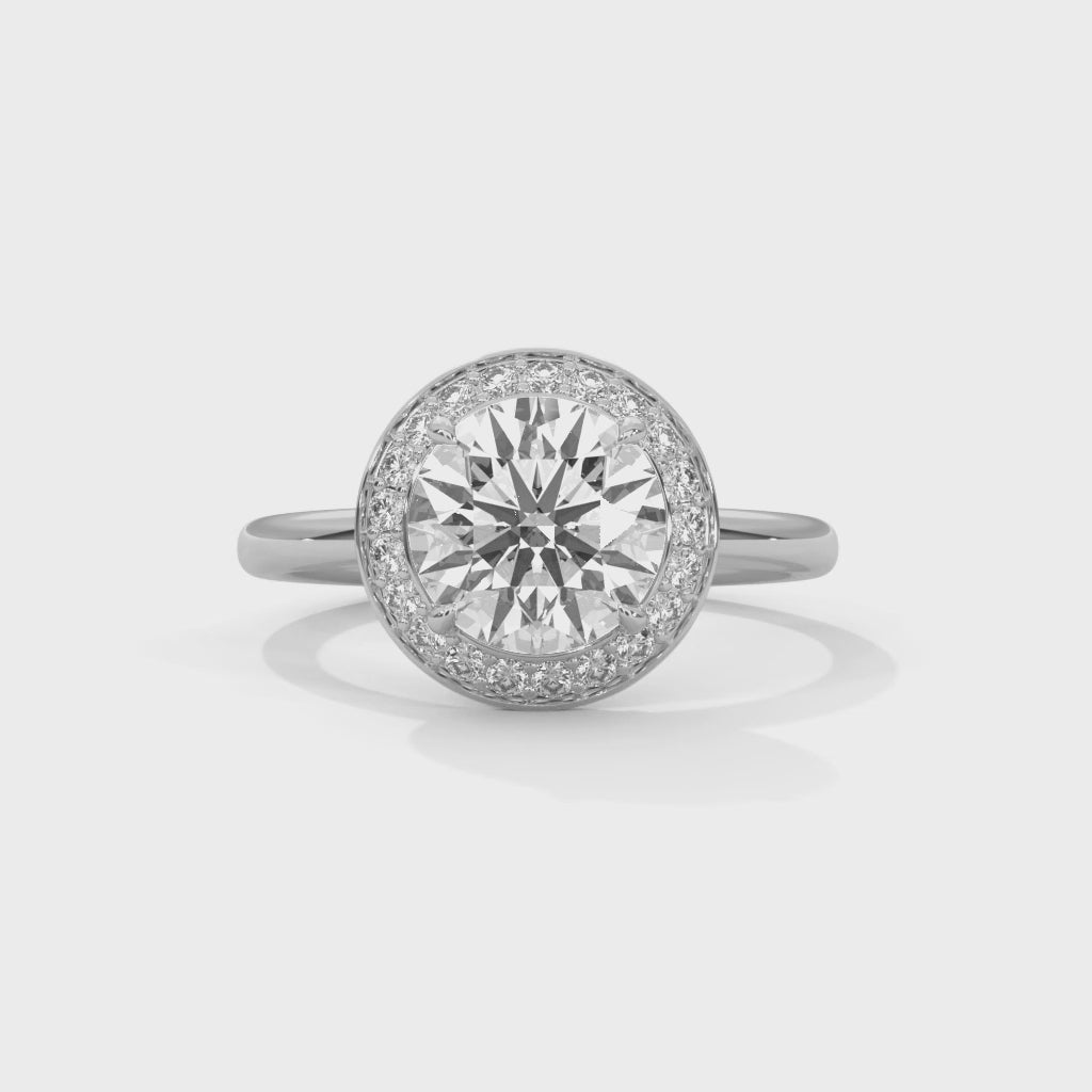 Rose Gold Oval Cut Halo Solitaire Engagement & Anniversary Ring
