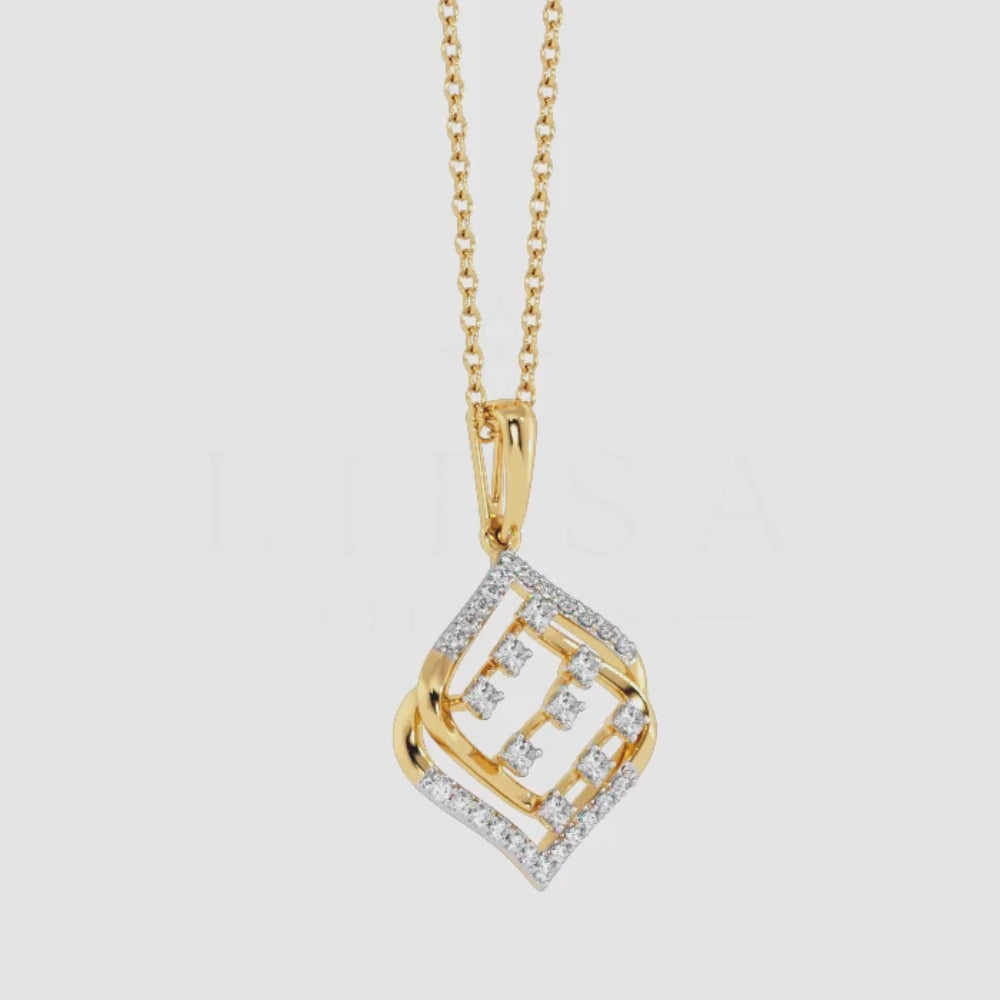 Geometric Diamond Rhombus Pendant